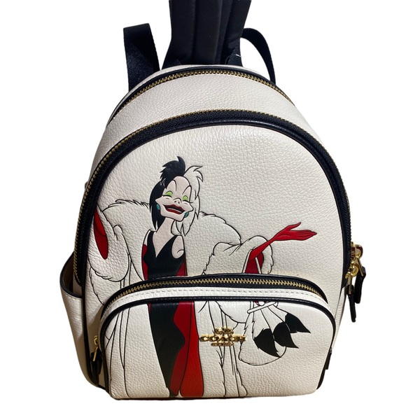 COPY - NWT Coach CC158 Disney X Coach Mini Court Backpack With Cruella Motif Ch… - Picture 2 of 7